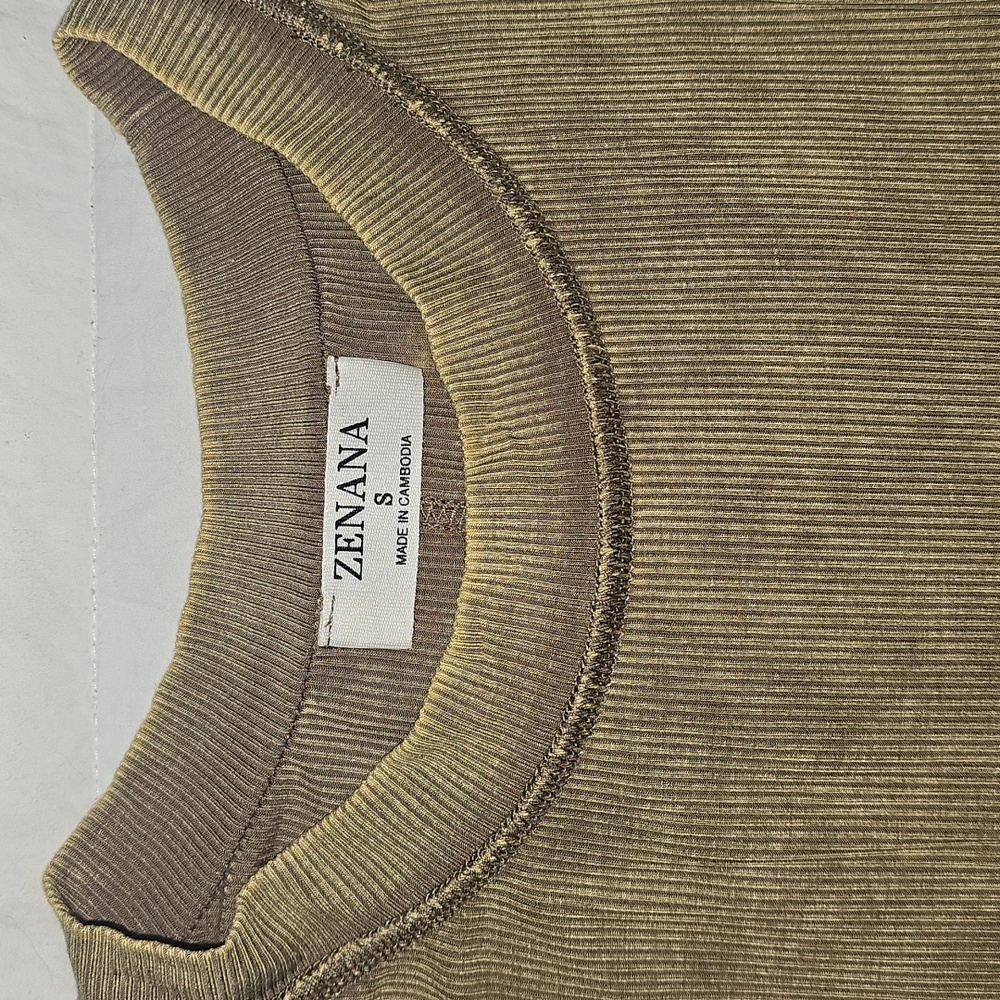 Zenana Womens NWTS Ribbed,mineral Washed Tank Top. Sz Small, Mocha! - Picture 5 of 8
